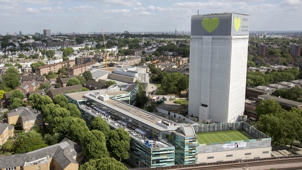 The fire at Grenfell Tower, which has since been covered in plastic sheeting, claimed 72 lives