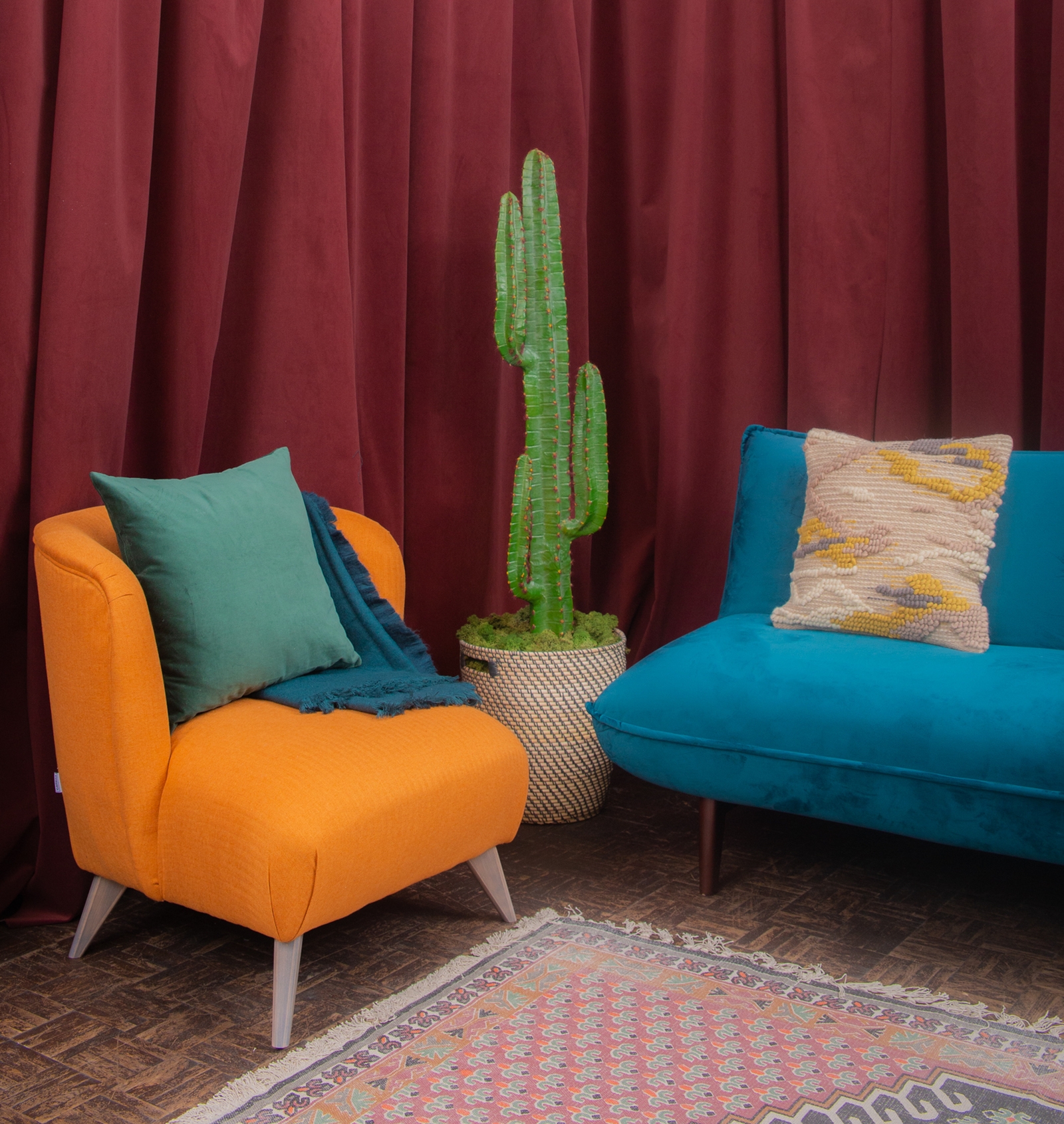 Rustic Comfort featured jewel tones and Mid-Western inffluences