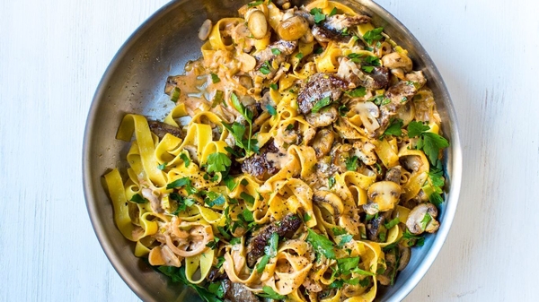 Donal's Beef Stroganoff with Tagliatelle