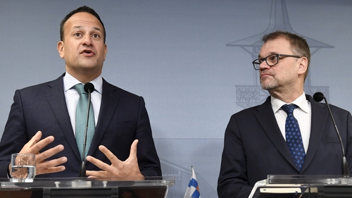 Leo Varadkar alongside Finland's Prime Minister Juha Sipila in Helsinki ahead of the EPP Congress