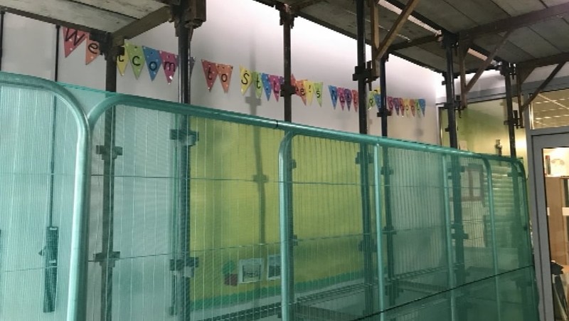 Parents viewed the inside of St Luke's National School this morning (Pic via parents)
