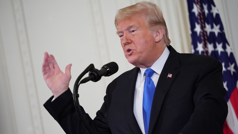 Donald Trump was speaking at the White House