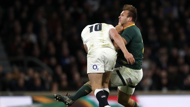 Owen Farrell was considered by many to be a lucky man to avoid sanction for this tackle