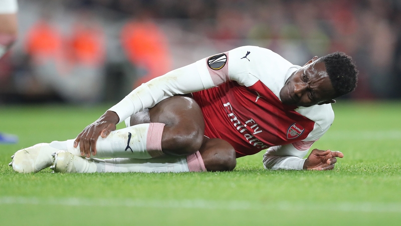 Danny Welbeck picked up an ankle injury