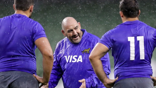 Mario Ledesma during Argentina's training session at the Aviva on Friday