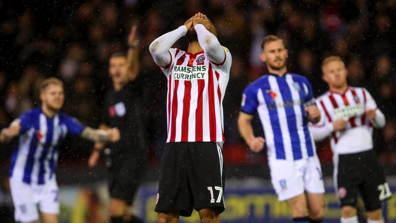 David McGoldrick reacts to his penalty miss