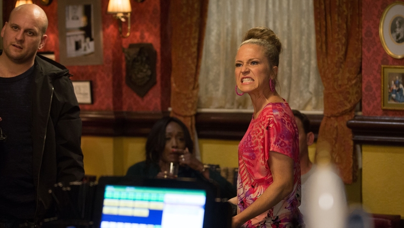 Shirley lashes out at Linda and Stuart on EastEnders