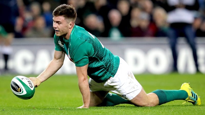 Luke McGrath touches down Ireland's third try