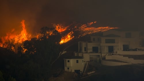 Around 75,000 homes have been evacuated in LA and Ventura counties due to two fires in the region