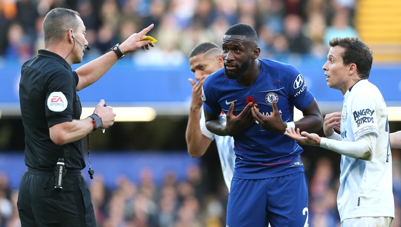 Rudiger (C) and Bernard (R) were both booked