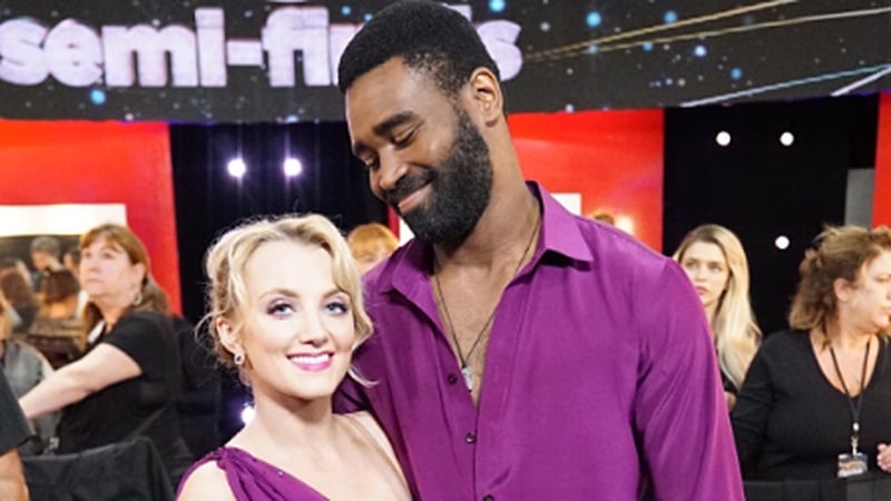Purple reign - Evanna Lynch and Keo Motsepe