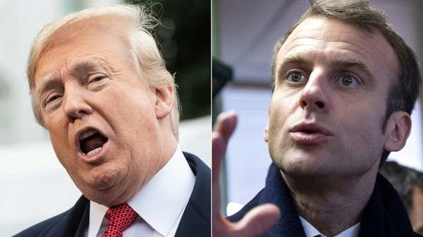 Donald Trump launched the attack on Emmanuel Macron in a series of tweets