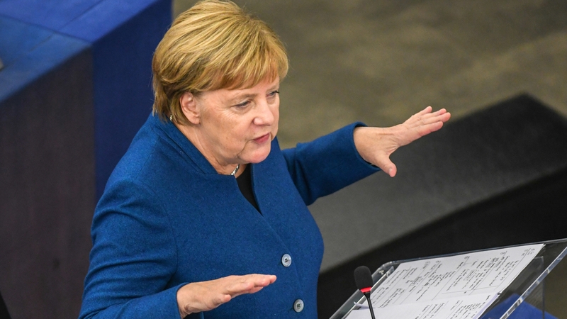 Mrs Merkel quoted Jean Claude Juncker who said a European Army would show the world that there would never again be war in Europe