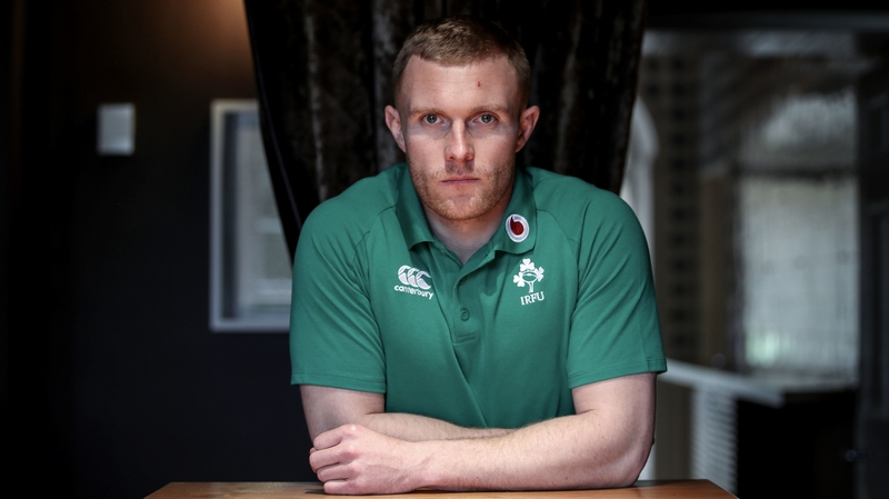 Keith Earls at Carton House today