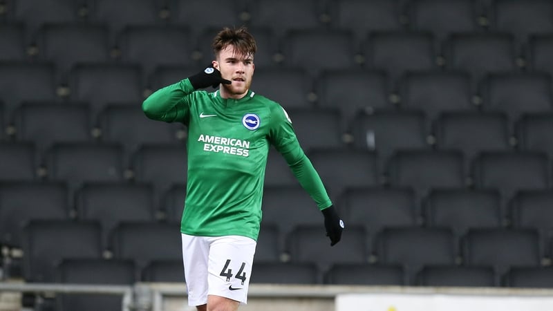 Aaron Connolly celebrating his first goal, and it's likely Brighton's phones will be ringing