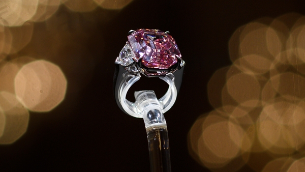 The Pink Legacy, a 18.96-carat 'fancy vivid' pink diamond, was once owned by the Oppenheimer family