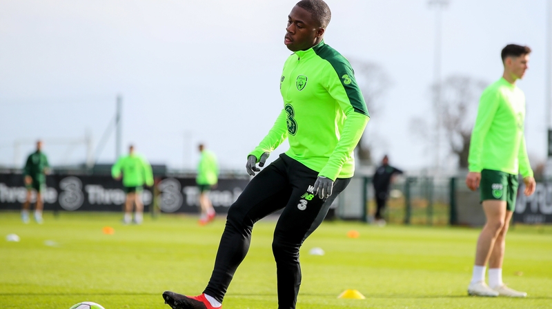 Obafemi at recent Ireland training