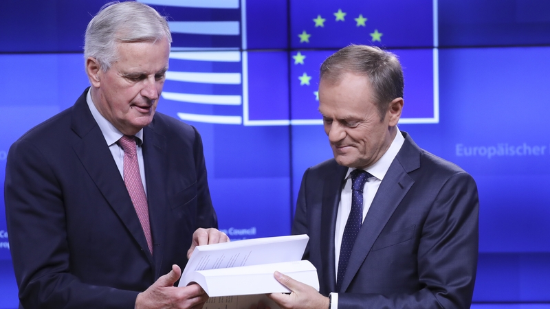 EU Council President Donald Tusk was speaking alongside chief Brexit negotiator Michel Barnier