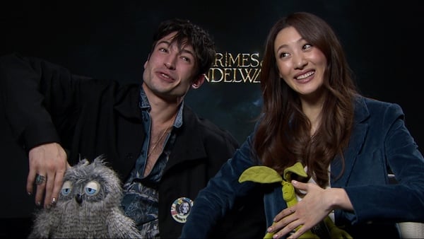Ezra Miller & Claudia Kim talk Fantastic Beasts