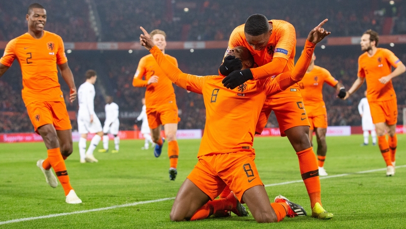 Georginio Wijnaldum celebrates his opener