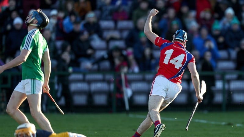 Conor Cooney wheels away after scoring a goal for St Thomas.