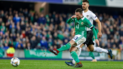 Corry Evans scored his first international goal in eight years against Austria