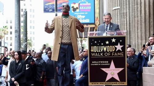Snoop Dogg and Leron Gubler attend a ceremony honoring Snoop Dogg With Star On The Hollywood Walk Of Fame on November 19, 2018 in Hollywood, California