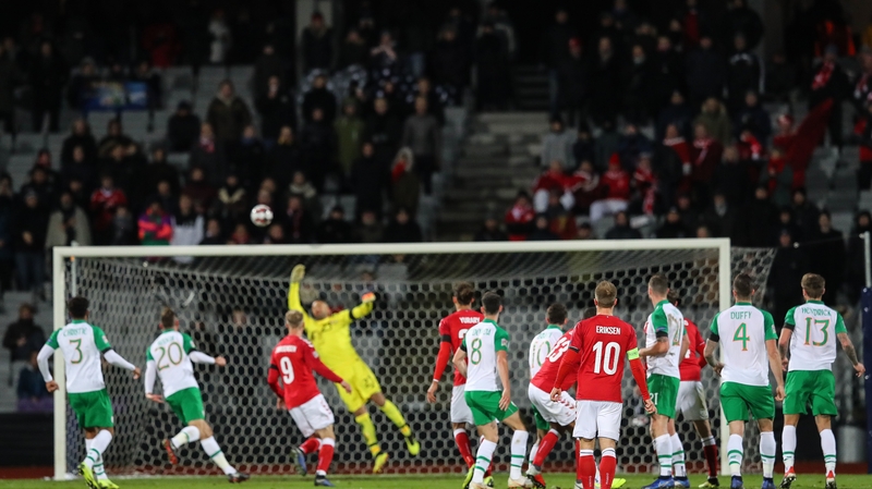 Christan Eriksen went close in the first half