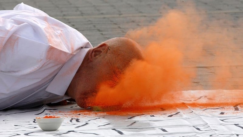 Nigel Rolfe, Arctic Action Live Performance, Spitsbergen 2015