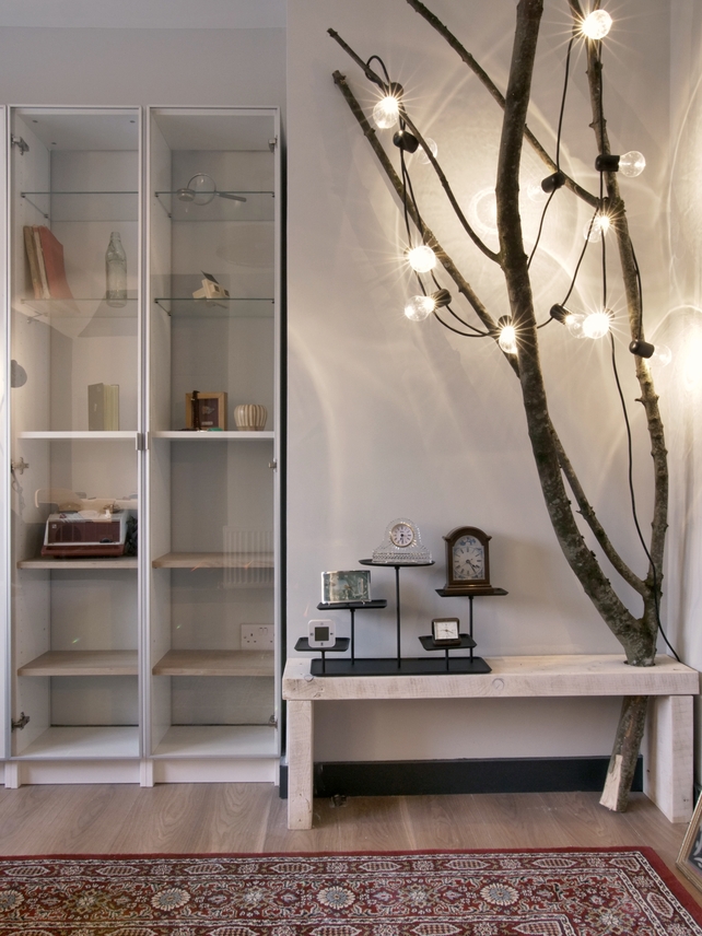 After: Inventive and unusual light fittings create sophistication