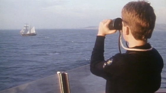 Lochlann Ó Mearáin on board the LÉ Eithne (1988)