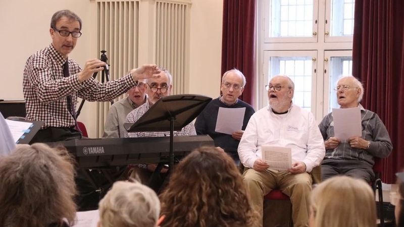 Members of the Irish Doctors Choir in rehearsal