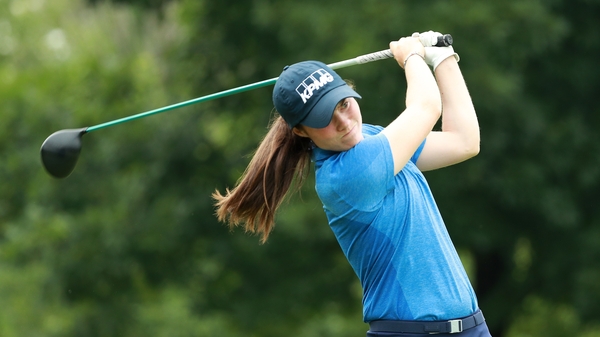 Leona Maguire played 31 holes today following her weather interrupted round on Thursday