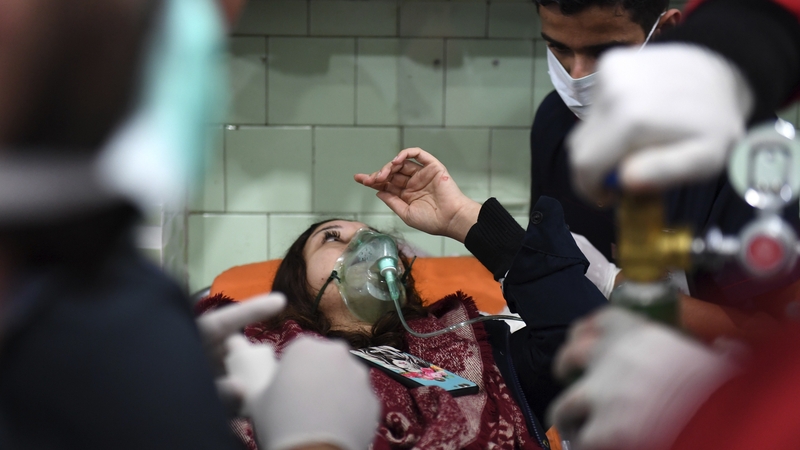 "The explosive (shells) contain toxic gases that led to choking among civilians," Aleppo police chief Issam al-Shilli told state media