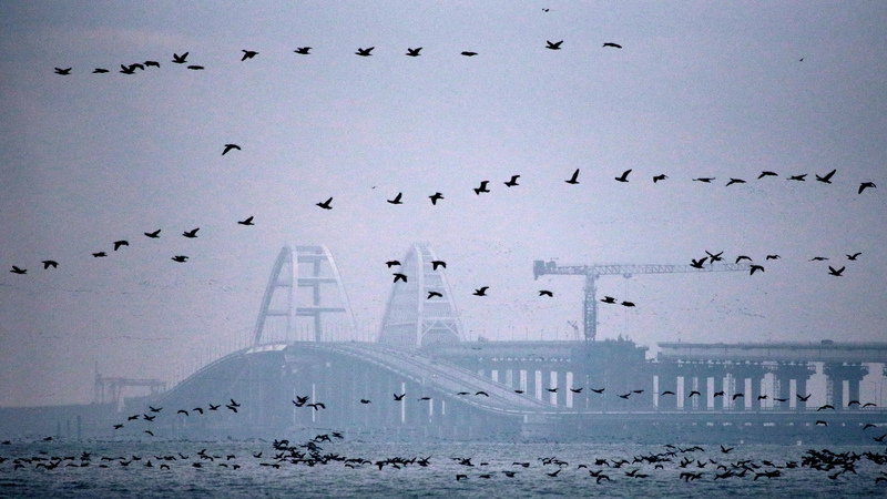 The Crimean Bridge across the Strait of Kerch