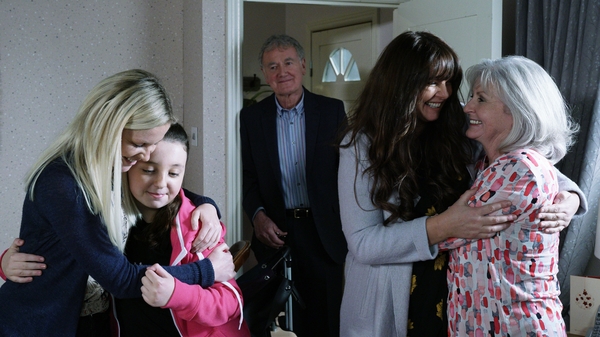 Ellie and Heather arrive back in Carrigstown