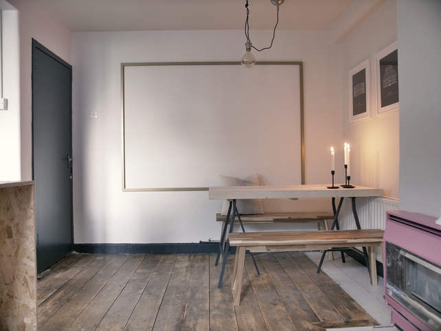 After: Clean, clear and chic, the dining room was remade