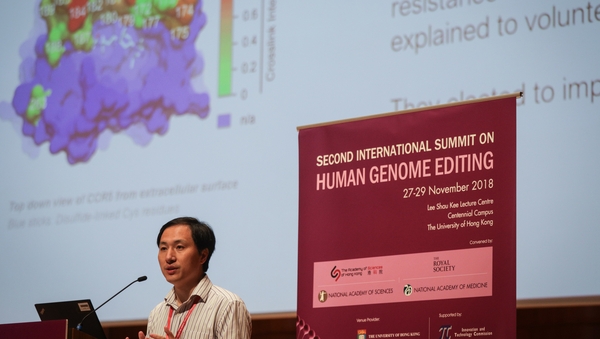 He Jiankui said he successfully altered the DNA of twin girls