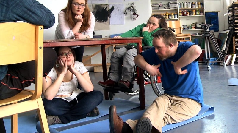 Nimble Spaces participants at a dance and movement Workshop in 2013