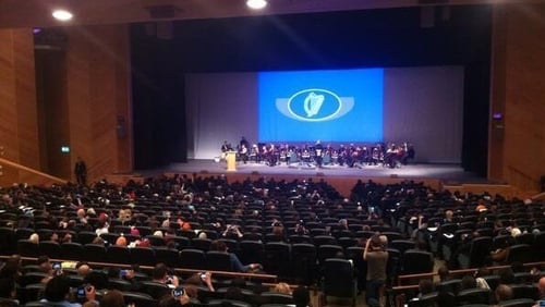 An Irish citizenship ceremony at Dublin's Convention Centre
