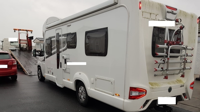 A 2016 camper van seized in the search