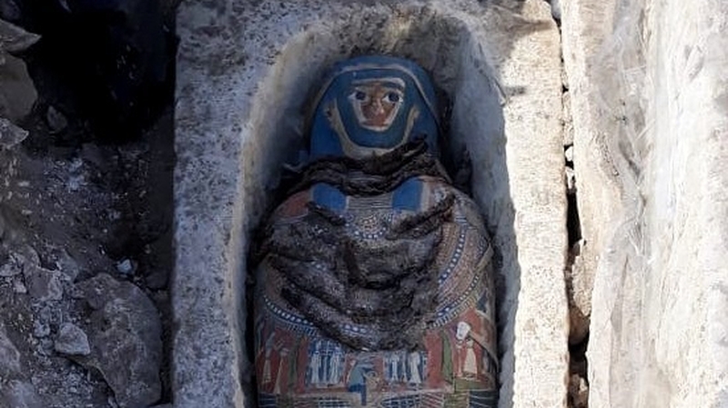 Three of the eight mummies are said to be in good condition (All images: Egypt's Ministry of Antiquities)