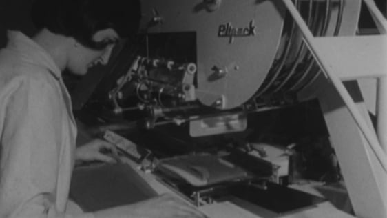 Woman working in hosiery factory, Kerry (1968)