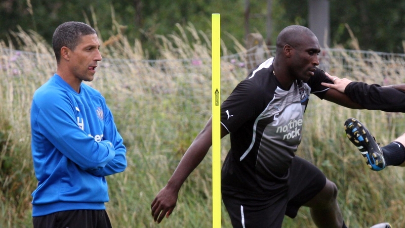 Hughton watches Campbell at Newcastle training