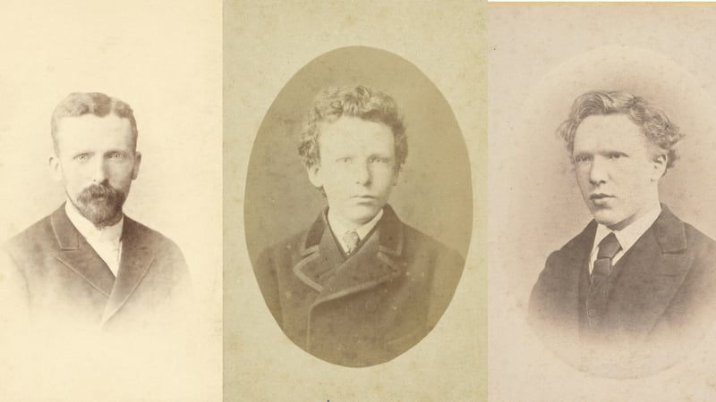 L-R: Theo van Gogh at 32, Theo van Gogh at 15, Vincent van Gogh at 19