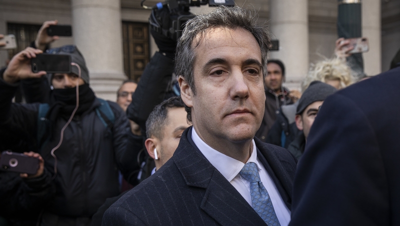 Michael Cohen leaving court in Manhattan
