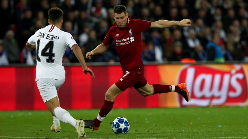 The Liverpool vice captain in action in Paris