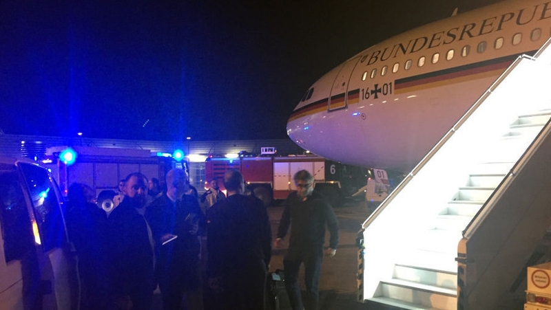The plane turned back from the Netherlands and landed in Cologne