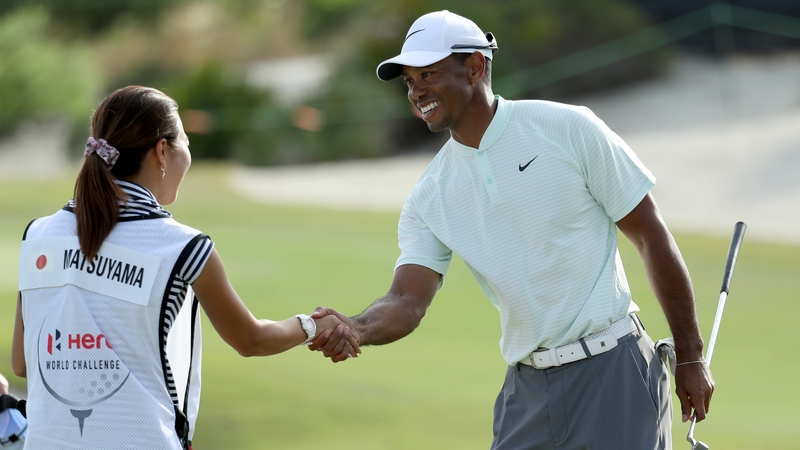 Tiger Woods hit 69 on the second day in the Bahamas