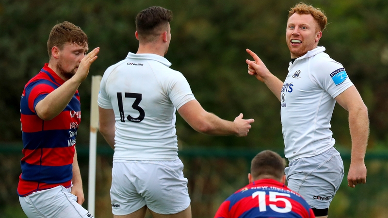 Alex McHenry celebrates with Rob Jermyn